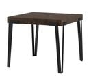 Table Extensible 90x90/246 Cm Rio Noyer Cadre Anthracite