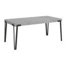 Table Extensible 90x180/284 Cm Rio Ciment Cadre Anthracite