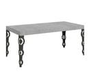 Table Extensible 90x180/440 Cm Karamay Ciment Cadre Anthracite