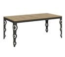 Table Extensible 90x180/284 Cm Karamay Evolution Chêne Nature Cadre Anthracite