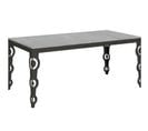 Table Extensible 90x180/284 Cm Karamay Evolution Ciment Cadre Anthracite