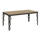 Table Extensible 90x180/440 Cm Karamay Evolution Chêne Nature Cadre Anthracite