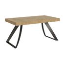 Table Extensible 90x160/264 Cm Proxy Chêne Nature Cadre Anthracite