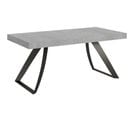 Table Extensible 90x180/440 Cm Proxy Ciment Cadre Anthracite