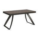 Table Extensible 90x160/420 Cm Proxy Evolution Noyer Cadre Anthracite