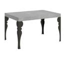 Table Extensible 90x130/234 Cm Paxon Ciment Cadre Anthracite