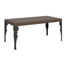 Table Extensible 90x180/284 Cm Paxon Noyer Cadre Anthracite