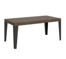 Table Extensible 90x180/284 Cm Flame Noyer Cadre Anthracite
