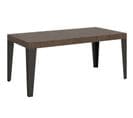 Table Extensible 90x180/440 Cm Flame Noyer Cadre Anthracite