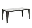 Table Extensible 90x180/284 Cm Flame Evolution Frêne Blanc Cadre Anthracite