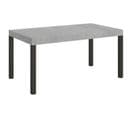 Table Extensible 90x160/264 Cm Everyday Ciment Cadre Anthracite