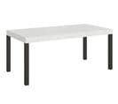 Table Extensible 90x180/440 Cm Everyday Frêne Blanc Cadre Anthracite