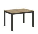 Table Extensible 90x120/224 Cm Everyday Evolution Chêne Nature Cadre Anthracite