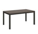 Table Extensible 90x160/420 Cm Everyday Evolution Noyer Cadre Anthracite