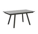 Table Extensible 90x160/220 Cm Mirhi Ciment Cadre Anthracite