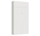 Armoire Lit Escamotable Vertical 140 Kentaro Avec Èlèment Haut Frêne Blanc