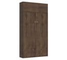 Armoire Lit Escamotable Vertical 140 Kentaro Avec Èlèment Haut Noyer