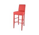 Tabouret Luisa Rouge, Bois De Hêtre, Cuir Artificiel Rouge