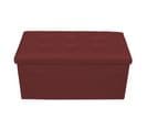 Banc De Stockage Pouf Similicuir Avec Couvercle 38x76x38