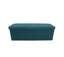 Repose-pieds Pouf Banc De Rangement Coton Turquoise 38x110x38