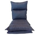 Chaise De Méditation Bleu Denim Métal Polyester Inclinable 70x56x70