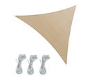 Tente Voile Parasol Triangulaire Polyéthylène Filtre Uv 3x3x3