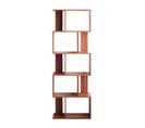 ìBibliotheque 5 Etageres Marron Noyer Mdf Bureau 169x60x24