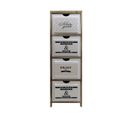 Chiffonnier Nordic Marron Blanc 4 Tiroirs 97x30x24