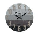 Horloge Murale Shabby Horloges Vintage Gris Noir Marron Mdf