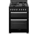 Cuisinière mixte 3 foyers gaz + 1 électrique - 2 Fours - Sm61dfn - Noir