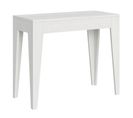 Console Extensible 90x42/198 Cm Isotta Small Frêne Blanc
