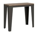 Console Extensible 90x40/300 Cm Flame Evolution Chêne Nature Cadre Anthracite