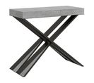 Console Extensible 90x40/300 Cm Diago Ciment Cadre Anthracite