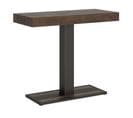 Console Extensible 90x40/300 Cm Capital Noyer Cadre Anthracite