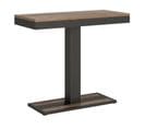 Console Extensible 90x40/196 Cm Capital Small Evolution Chêne Nature Cadre Anthracite
