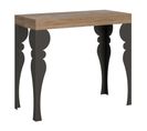 Console Extensible 90x40/300 Cm Paxon Chêne Nature Cadre Anthracite