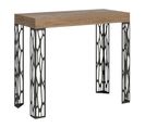 Console Extensible 90x40/300 Cm Ghibli Chêne Nature Cadre Anthracite