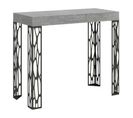 Console Extensible 90x40/300 Cm Ghibli Ciment Cadre Anthracite