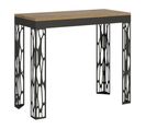 Console Extensible 90x40/196 Cm Ghibli Evolution Small Chêne Nature Cadre Anthracite
