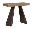 Console Extensible 90x40/196 Cm Diamante Small Chêne Nature Cadre Ours