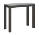 Console Extensible 90x40/196 Cm Everyday Small Evolution Ciment Cadre Anthracite