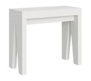 Console Extensible 90x40/196 Cm Naxy Small Frêne Blanc