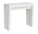 Console Extensible 90x40/196 Cm Spimbo Small Frêne Blanc