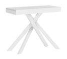 Console Extensible 90x40/300 Cm Krack Evolution Frêne Blanc Cadre Blanc