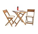 Ensemble Table Et Chaises De Jardin Pliantes En Bois Marron