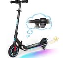 Trottinette Electrique Enfants - Écran LED - Néons Colorés - Vitesse Et Hauteur Réglables Noir