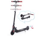 Trottinette Électrique Pliable, Hauteur Ajustable, Cadeau Pour Enfant Et Ados, Noir et rouge