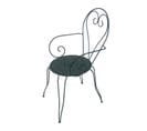 Lot De 4 Fauteuils De Jardin Romantique Empilable En Fer Forgé - Vert