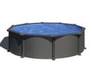 Piscine Acier Gris Anthracite Juni Ronde 4,80 X 1,32 M