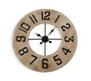 Horloge Murale Pour La Cuisine, Pendule Pour Salon Richard 76x5x76cm,métal, Marron